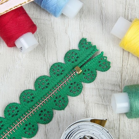 Lightning No. 3, non -proceeding, length 18 cm, green color-2