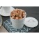 Porcelain Bank for bulk products with a Magistro Rodos lid, 600 ml, white color