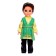 Doll "Boy in the Tatar suit", 30 cm