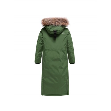 Winter park for a girl, height 146 cm, dark green color-1
