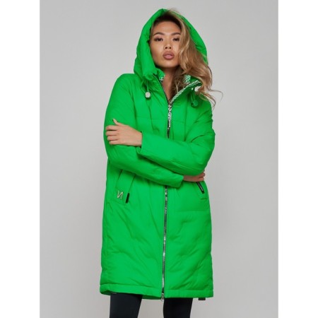 Coat insulated winter female, size 42, green color-21