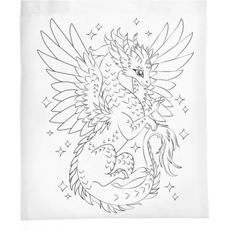 Shopper bag, coloring "Dragon, fantasy"-2