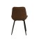 “Quarter U” chair, velor tenerife chocolate / black metal