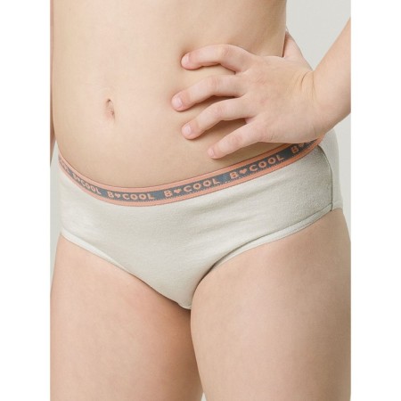 Panties for girls, height 98 cm, color light gray, peach, emerald, 3 pcs-5