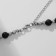 Unisex "Atlant" beads, black-silver color, 70 cm