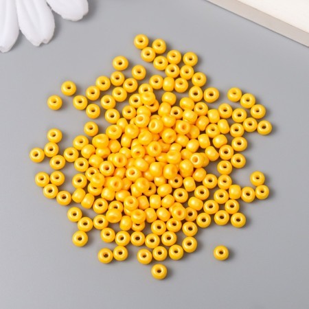 Glass beads 6/0 "yellow chartrez" 15 g-1