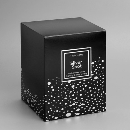 Aromatic candle "Silver Spot", blackberry, black glass-6
