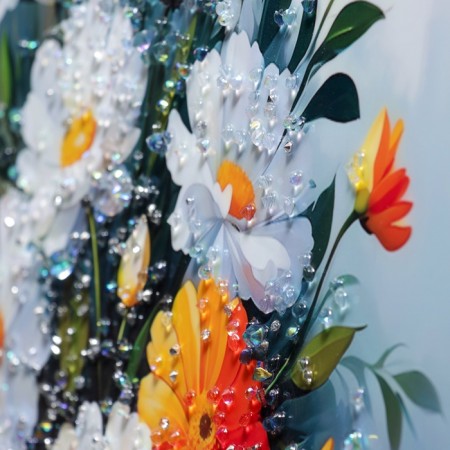 Acrylic painting "Flower composition" 60x39.5 cm-3