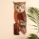 Wall panel "owl on a branch" 48x20x2.5 cm