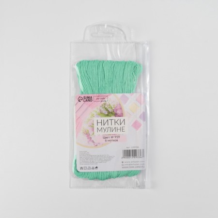 Set of threads muline No. 959, 8 ± 1 m, 6 pcs, color sea water-3
