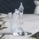 Snowman Snowman Metal for one candle, 7.5x10.7x15 cm, chrome