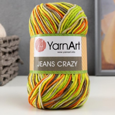 Yarn "Jeans Crazy" 55% cotton, 45% acrylic 160m/50g (7201 Print)-4