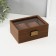 Casket wood for clock 2 divisions "Style" Brown 11x16.5x7.5 cm