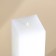 Interior candle white with concrete, bottom gold, 5 x 5 x17.5 cm