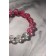 Bracelet "Joy" ballerina, white-pink color in silver, d = 7