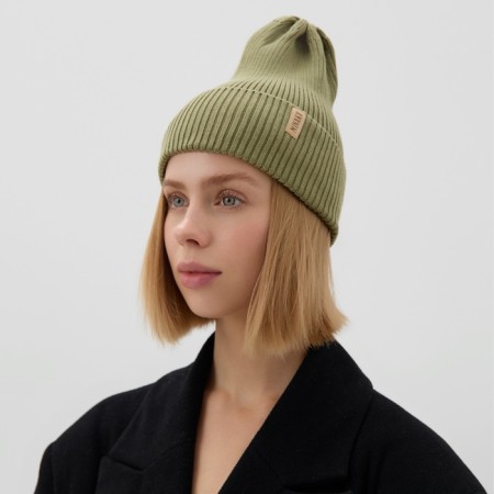 Women's hat Minaku, rr 52-56, khaki color-1