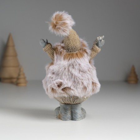 Souvenir Polystone "Santa Claus in a fur coat, with a star" 9x6.5x14 cm-3