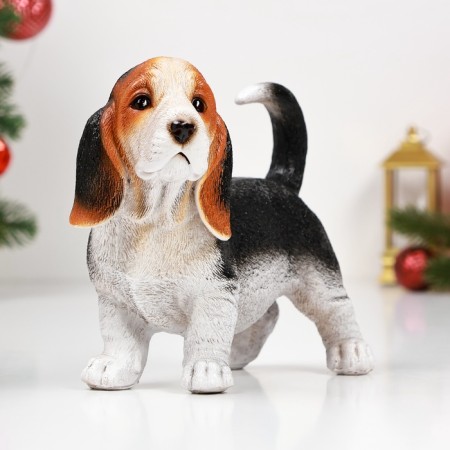 Garden figure "Puppy Basset Hound" Standing, 25x16x13cm-3