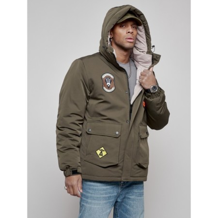 Male jacket, size 54, khaki color-8