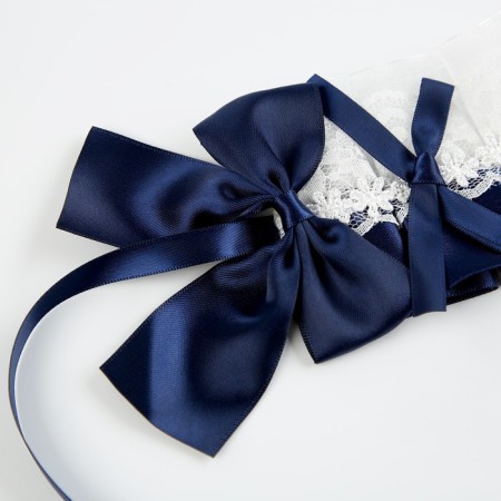 Carnival bandage "Lolita", the color is blue with white lace-3