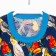 T -shirt for nursery, blue/parrot color, height 110 cm