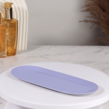 Storage stand for cosmetic supplies, stainless steel, 22.9 × 9.7 × 0.7 cm, lilac color