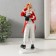 Souvenir Polystone "Clown takes out a rabbit from a hat" white-red 10.5x7.5x23.5 cm