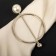 Busy buckle “bead”, white color in silver