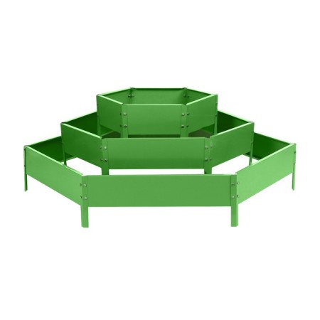 Glocked flowerbed, 3 tiers, d = 60–100–140 cm, h = 45 cm, green, Greengo-7