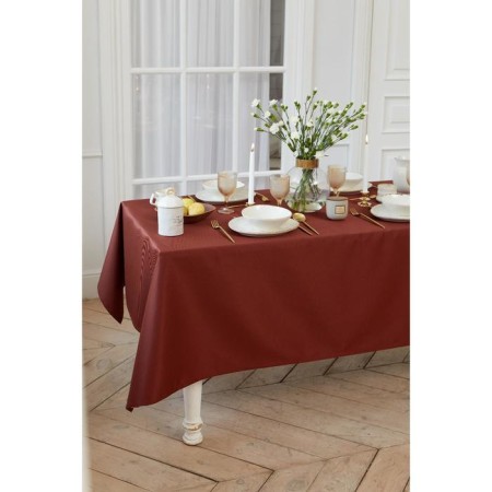 The tablecloth "Ethel" Lines 150*220 +/- 3cm, central chocolate, pl. 192 g/m2, hl with VGMO-4