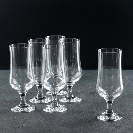A set of glass glasses for beer Tulipe, 385 ml, 6 pcs