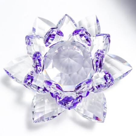 Lotus glass "Lotus violet" Diam 13.5 cm-2