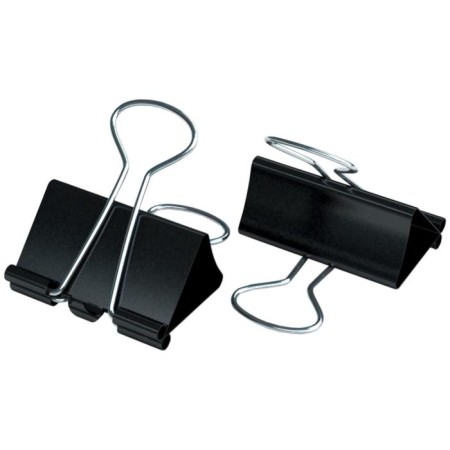 Paper clamps 32 mm, 12 pieces, black-2