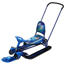 Snowflower with wheels “Timka Sport 6 Cosmic”, TS6-M/K, with a parental handle, with a back and a seat belt