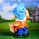 Garden figure "Dwarf with squirrel" 17x25x39cm