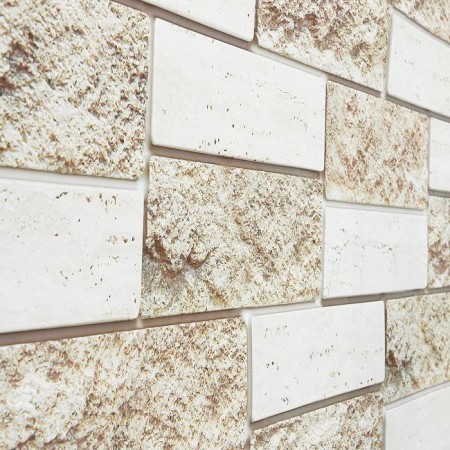 PVC panel brick facing beige 955*480-1