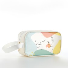 PVC cosmetic bag Matte silhouette, 21*7*12, PP40 lightning department, white