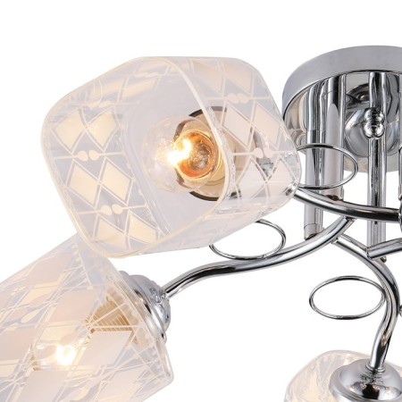 Ceiling lamp ESCADA, 1106/5PL. 5x40W, E27, 550x550x230 mm, chromium color-2