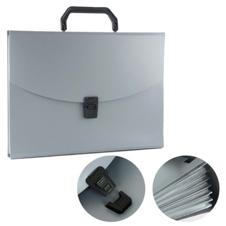 A4 Calligrata Folder Portfire, 13 departments, 700 μm, up to 300 sheets, gray