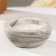 Aromatic candle in concrete "hemisphere", 9x4 cm, white, jasmine