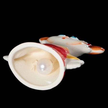Porcelain bell "Girl", copyright painting, 9 cm-6