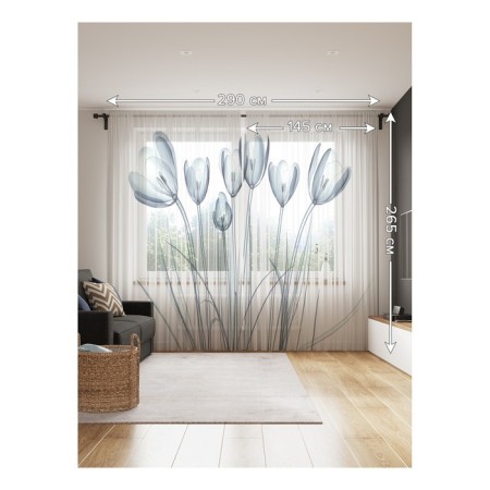 Photo "water plant", size 145x265 cm, 2 pcs-1