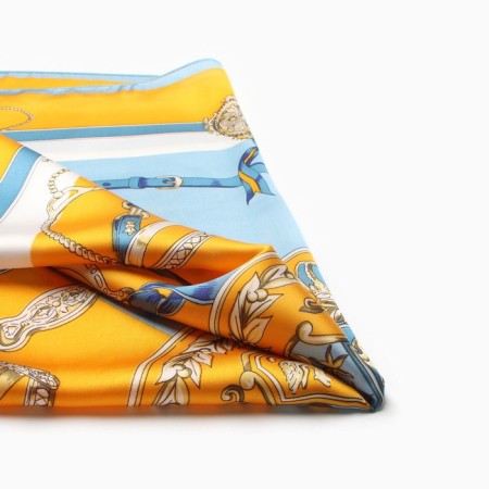 Women's scarf minku 70*70 cm, mustard-1