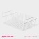 Mesh -mounted mesh -mounted shelf 40 × 25.5 × 14 cm, white color