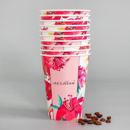 A one -time paper cup for "dream" coffee, 400 ml-1
