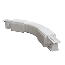 The Connector is flexible for the Technical Tracf-31W overhead track system, 24,2x3.3.2 cm, white color