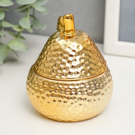 Coramics Coramics "Golden Pear with a leaves" 9x7x7 cm-1