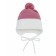 A cap on ties with a pompom Children's Amarobaby Pure Love Wind, with a lining, size 44-46 cm, pink color