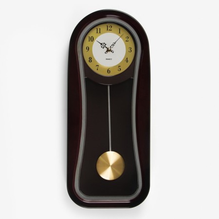 Wall clock, series: pendulum, discrete move, 2AA, D-15 cm, 24 x 57 cm