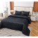 Kit: bedspread, pillowcase, size 240x260 cm, 50x70 cm - 2 pcs, black color